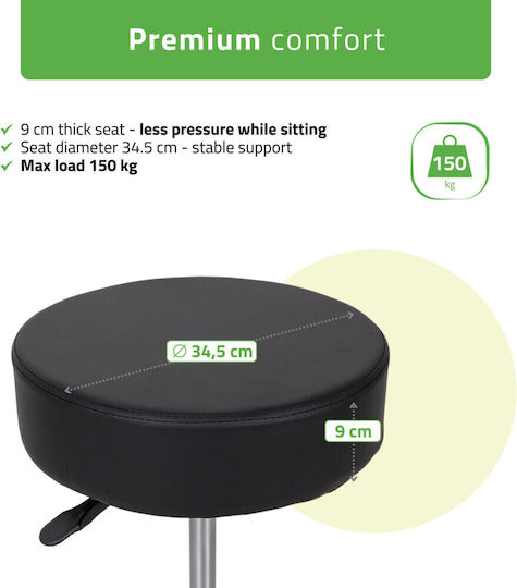 Habys Wheeled Black Stool