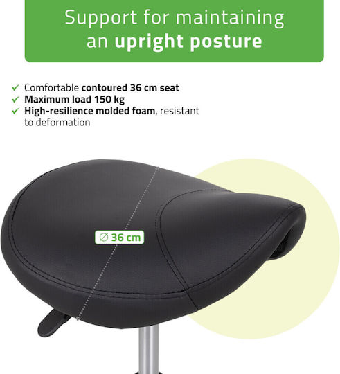 Habys Wheeled Black Stool
