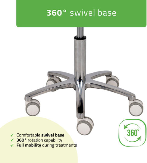 Habys Wheeled Black Stool