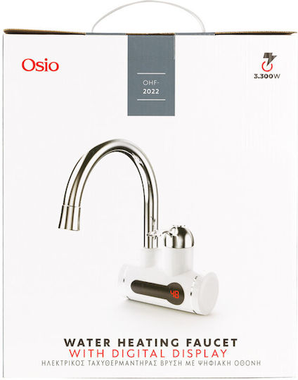 Osio Wall Mounted Electric Single-Phase Instant Heater Tap for Bathroom / Kitchen 3.3kW