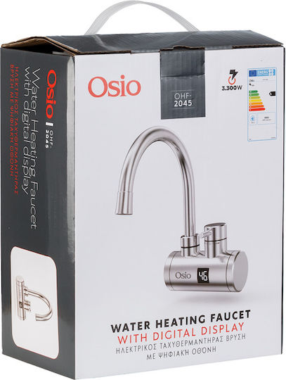 Osio Wall Mounted Electric Single-Phase Instant Heater Tap for Bathroom 3.3kW