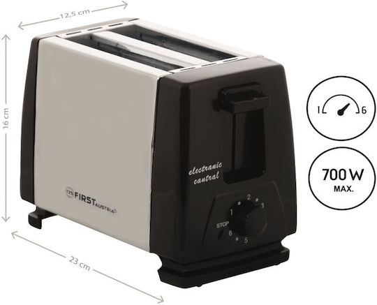 First Austria Φρυγανιέρα 2 Θέσεων 750W Inox
