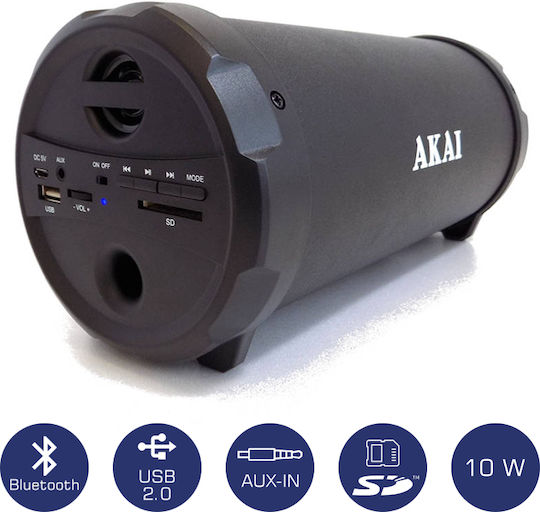 Akai Proffesional ABTS-12C Bluetooth Speaker 10W with Radio Black