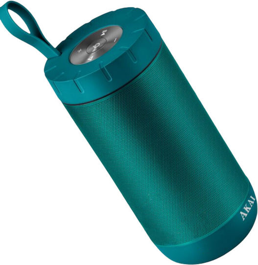 Akai Proffesional ABTSW-60 Αδιάβροχο Ηχείο Bluetooth 20W με Διάρκεια Μπαταρίας έως 30 ώρες Τιρκουάζ