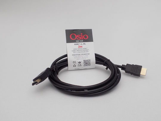 Osio HDMI 1.4 High Speed 1080p 120Hz Cable HDMI Male - HDMI Male 2m Black