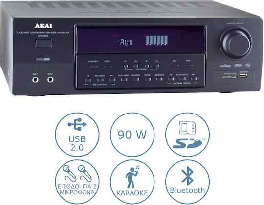 Akai Proffesional Amplificator Karaoke AS110RA-320BT Negru
