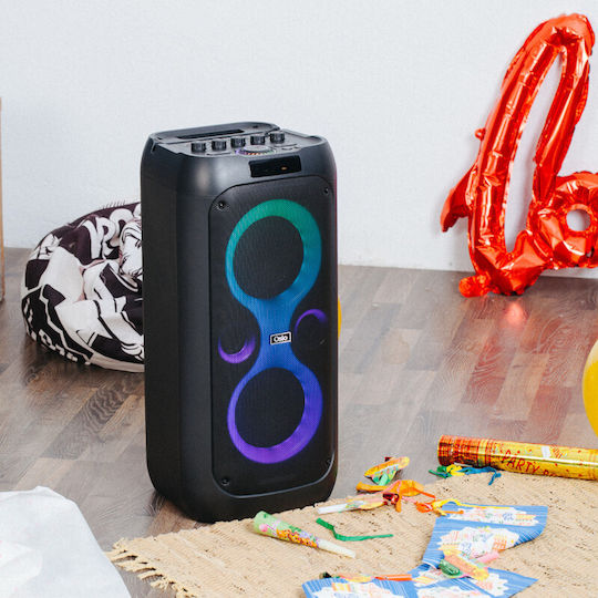 Osio Boxă Karaoke cu Microfon Fără Fir și Efecte de Iluminare OBT-8050 OBT-8050 Negru