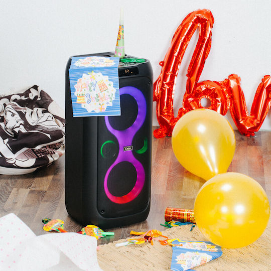 Osio Boxă Karaoke cu Microfon Fără Fir și Efecte de Iluminare OBT-8050 OBT-8050 Negru