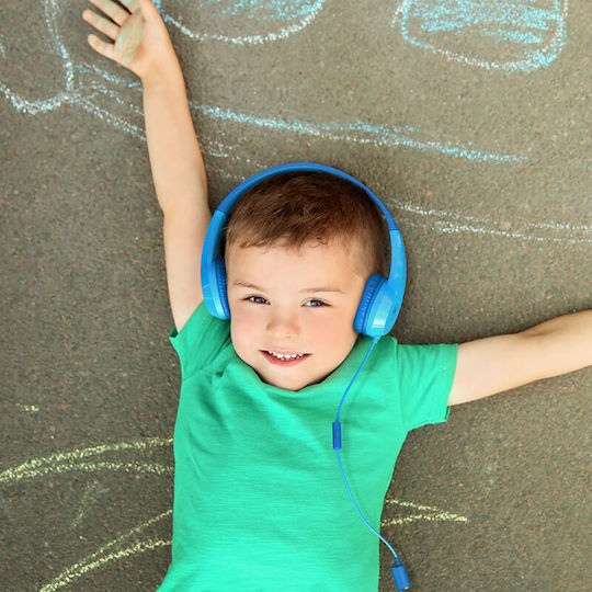 Motorola Moto JR200 Wired On Ear Headphones Blue