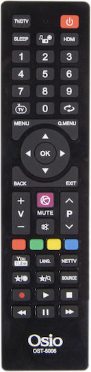 Osio Compatibil Telecomandă OST-5006-TR pentru TV Beko , Telefunken și Vestel