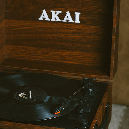 Akai Proffesional ATT-101 BT ATT-101 Βαλιτσάκι Πικάπ με Προενίσχυση και Ενσωματωμένα Ηχεία Καφέ