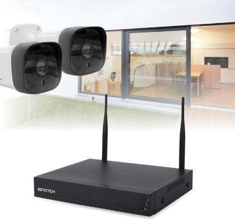 iSnatch Überwachungssystem 2 Kameras Drahtlose Kameras IP 1080p mit Rekorder NVR