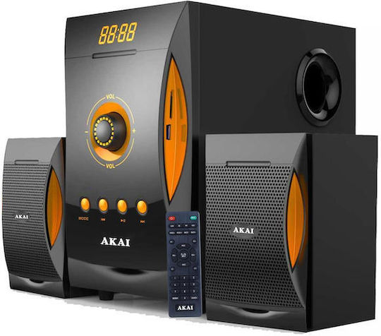 Akai Proffesional Sistem audio 2.1 SS032A-3515 110582-0089 38W cu Media digitale Player și Bluetooth Negru