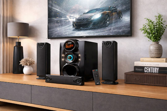 Akai Proffesional Ηχοσύστημα 3.1 SS028A-3208C 75W με Digital Media Player και Bluetooth Μαύρο