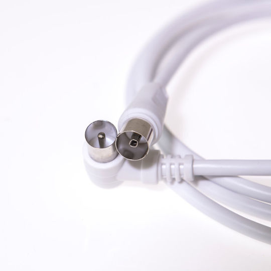 Osio Antenna Cable Coax male - Coax female White 5m (OSK-1340) 1pcs