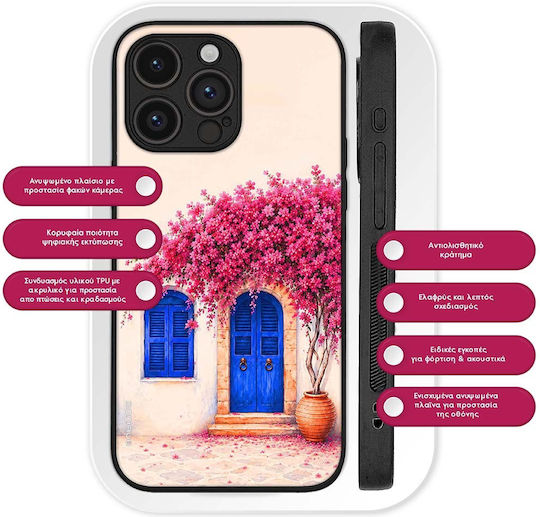 Sonique Greek Island Muse Series Realme C67 4G Pink Bougainvillea Mobile Phone Case