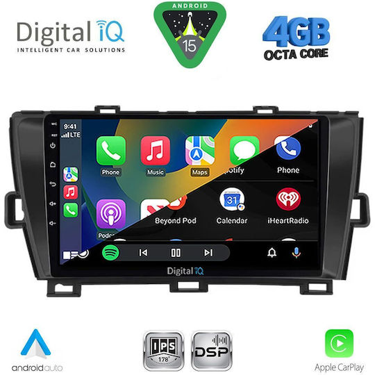 Digital IQ Ηχοσύστημα Αυτοκινήτου για Toyota Prius 2009-2015 (Bluetooth/USB/WiFi/GPS/Apple-Carplay/Android-Auto) με Οθόνη Αφής 9"