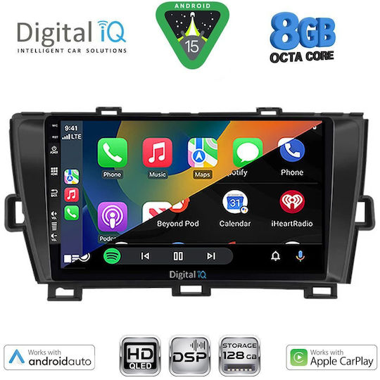 Digital IQ Car Audio System for Toyota Prius 2009-2015 Bluetooth USB WiFi GPS Apple CarPlay Android Auto with 9" Touch Screen