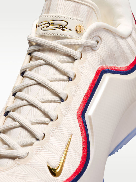 LeBron 23 "Old Glory" Ниски Баскетболни Обувки Pale Ivory / University Red / Midnight Navy / Metallic Gold