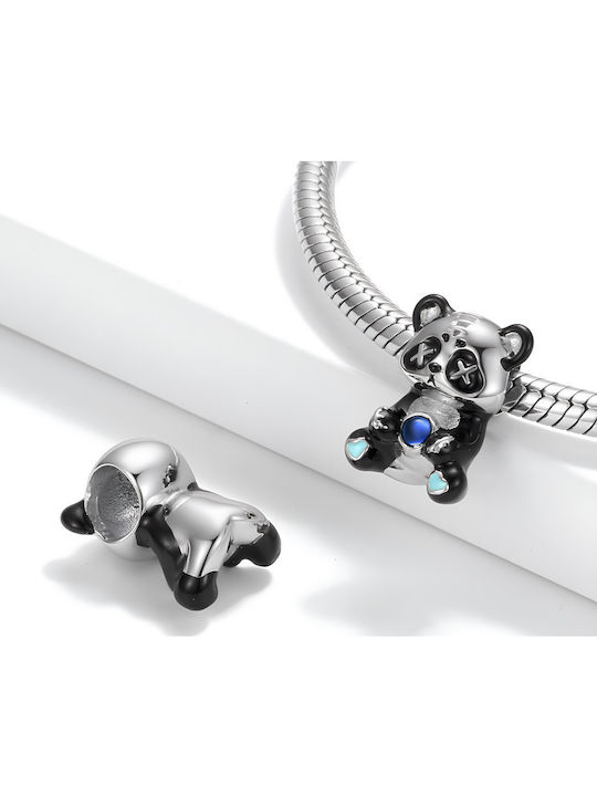 Pandora Charm Καρδιά από Ασήμι με Ζιργκόν Μπλε