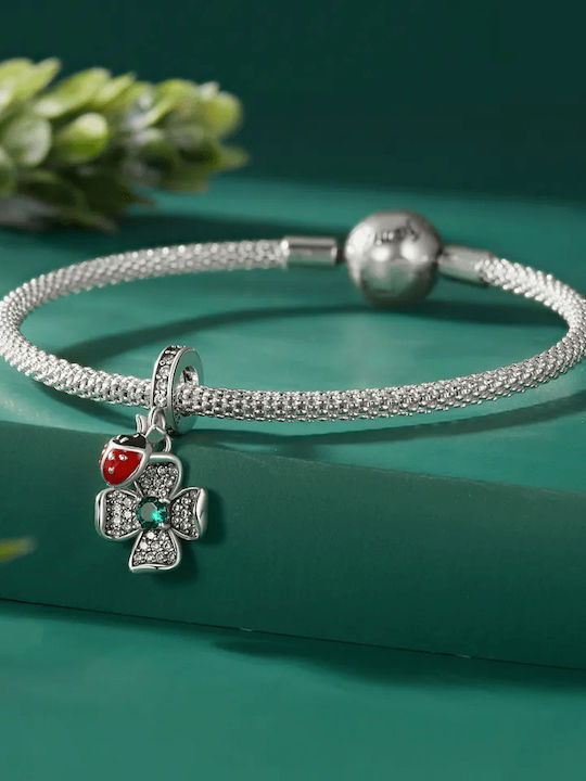 Pandora Висящ талисман с Камъни от Сребро със Зелен Циркон