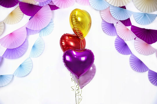 Herz Luftballon Blumen Folie Rosa 45cm