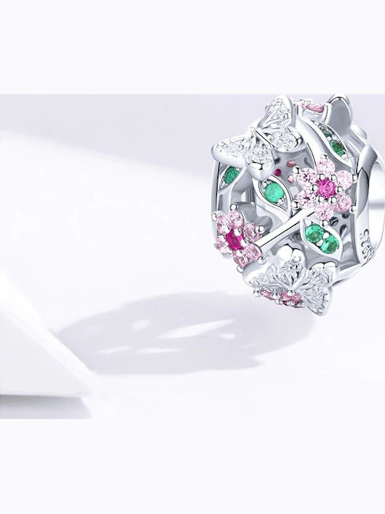 Pandantiv Pandora Charms Flori De Primăvară Fluturi Argint 925 Pandantive