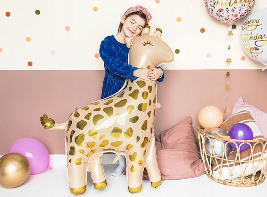 Foil Jumbo Brown Giraffe Balloon 102cm