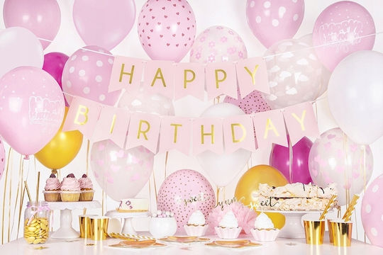 PartyDeco Herz Transparent Luftballon 30cm