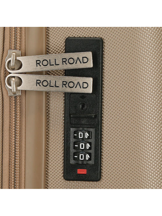 Roll Road Βαλίτσα Ταξιδίου Καμπίνας Σκληρή Champagne Ύψους 55εκ.