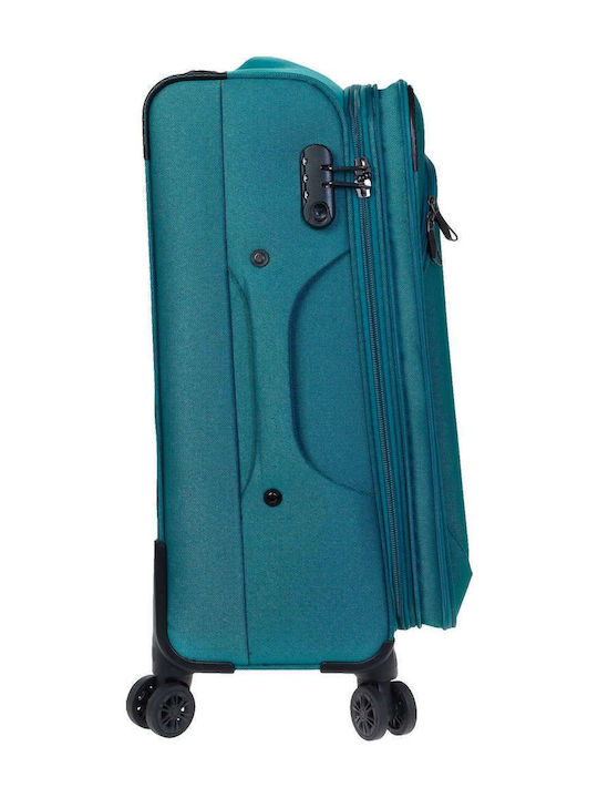 Diplomat Lisbon Fabric Petrol Suitcases Set 3pcs