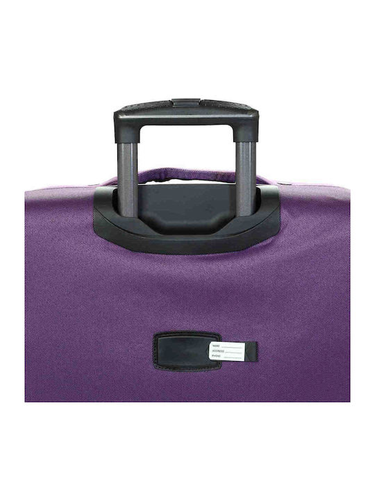 Diplomat Lisbon Valize de Călătorie din Material Textil Violet Set 2 Bucăți