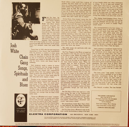 Josh White Chain Gang Songs Vinyl