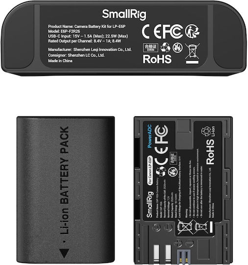 SmallRig Încărcător de Baterii Compatibil cu Canon