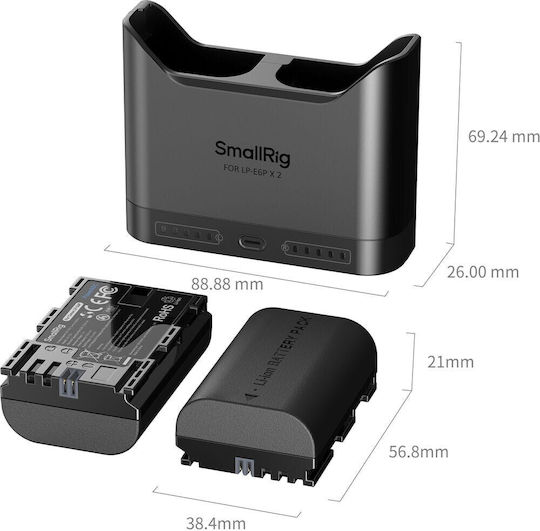 SmallRig Încărcător de Baterii Compatibil cu Canon