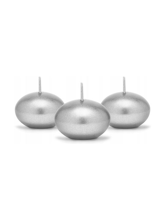 PartyDeco Dekoratives Silber Kerze