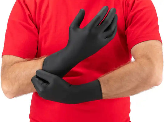 Mercator Medical Nitril Untersuchungshandschuhe in Schwarz Farbe 100 Stück