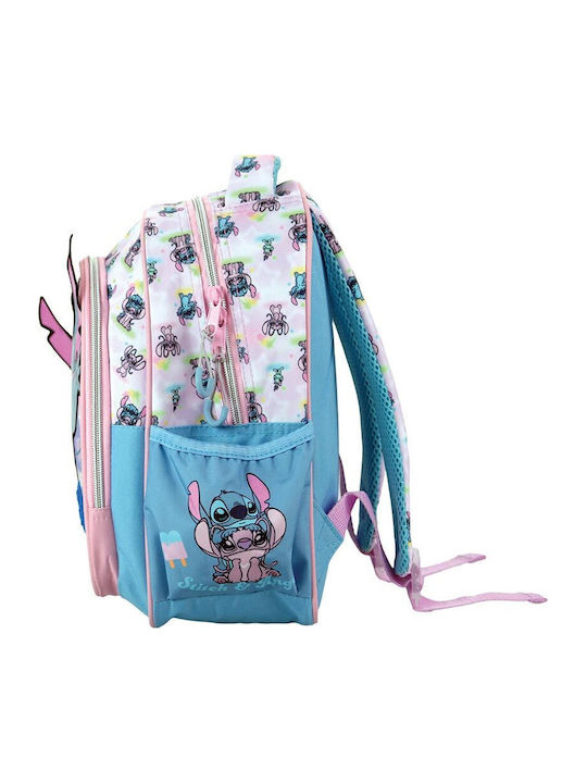 Gim Stitch Kindergarten Backpack with Water Bottle Holder Multicolour 12L 15 x 15 x 25cm