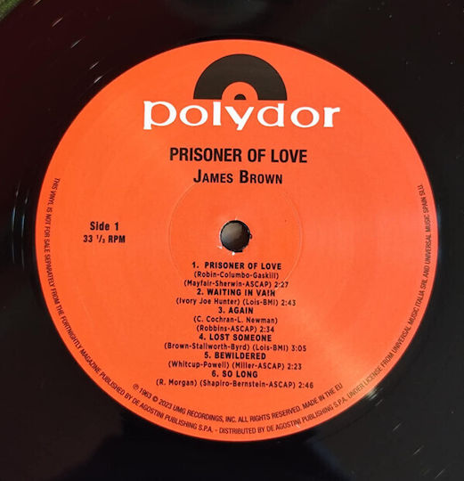 James Brown Prisoner Love Vinyl