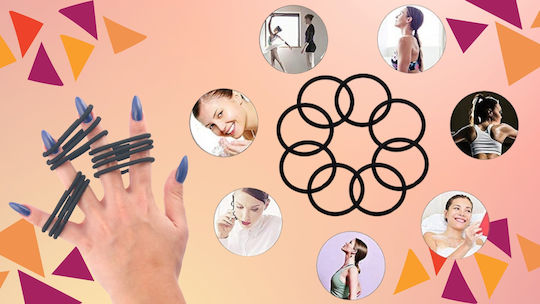 Bocca Beauty Ластици За Коса 15 Броя Черни