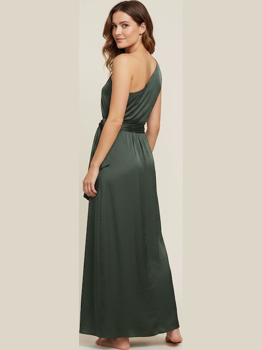 Moutaki Sommer Maxi Damenkleid Khaki