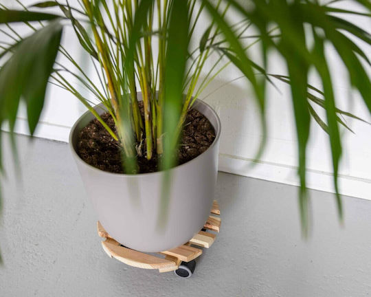 Wooden Plant Pot Cart 29x29 Cm