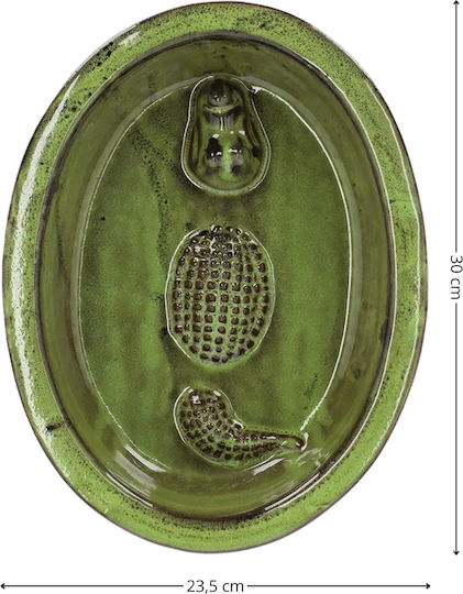 Ceramic Bird Waterer Green Crocodile