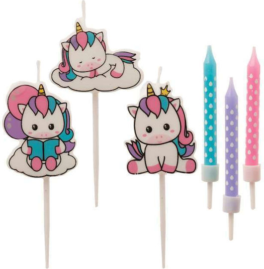 Unicorn Pony Birthday Cake Candles 15pcs