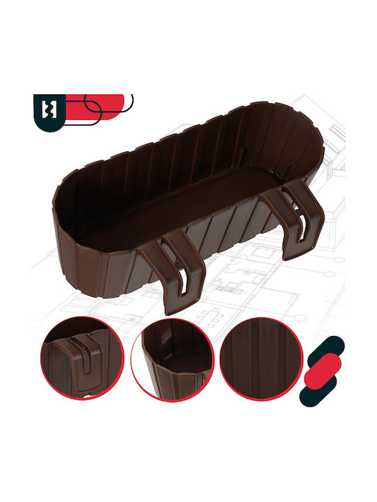 Kotarbau Σετ 6 Γλάστρες Πλαστικές Rustic Brown Kotarbau Σετ 6 Γλάστρες Πλαστικές Rustic Brown