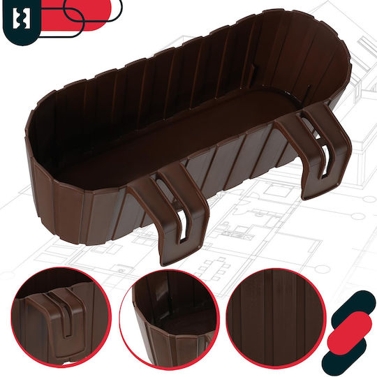Kotarbau Σετ 6 Γλάστρες Πλαστικές Rustic Brown Kotarbau Σετ 6 Γλάστρες Πλαστικές Rustic Brown