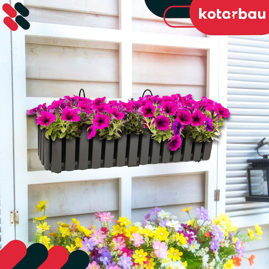 Kotarbau Комплект 6 Дървени Кутии За Саксии Сиви