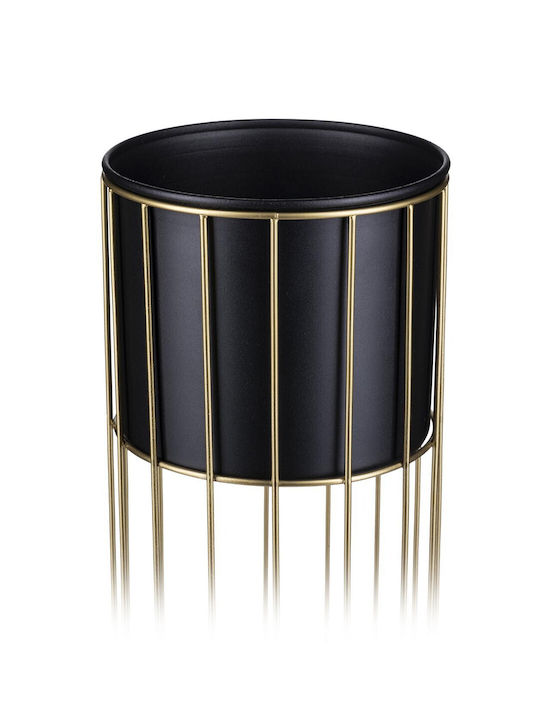 HowHomely Metallischer Goldener Schwarzer Blumentopf