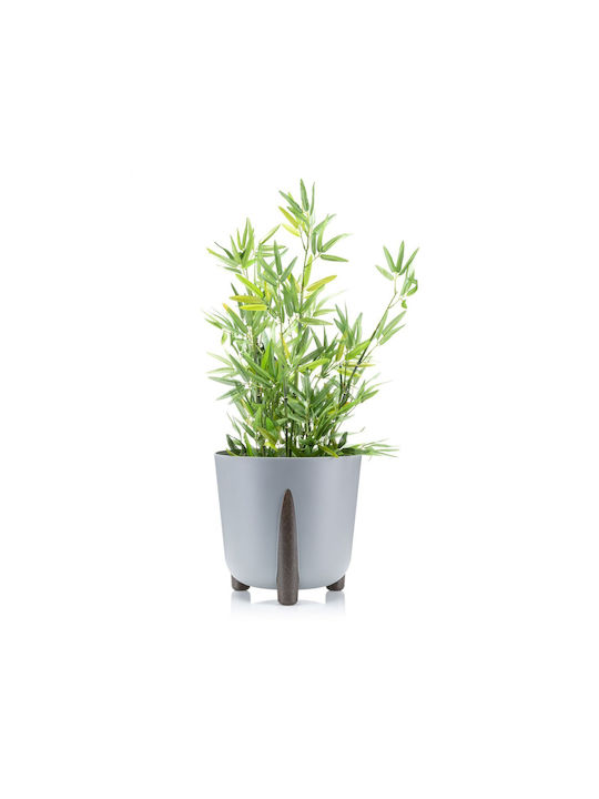 HowHomely Ghiveci De Flori Din Plastic Moss Gri 34 Cm