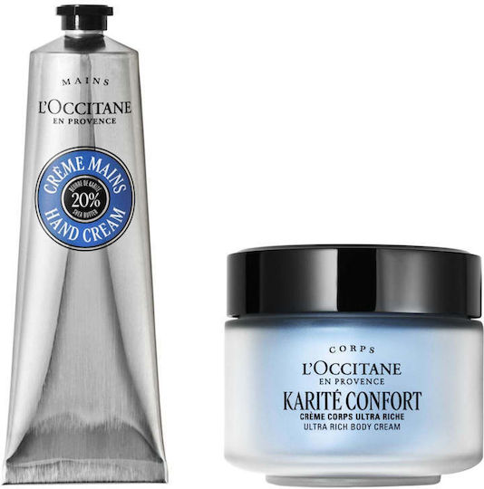 L'Occitane Shea Bodycare Gift Set Skin Care Set for Moisturizing 2 Quantities